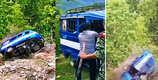 वन कर्मचारीको स्पष्टीकरण : ‘बिग्रिएको टेम्पो हटाउने क्रममा भिरबाट खसेको हो’